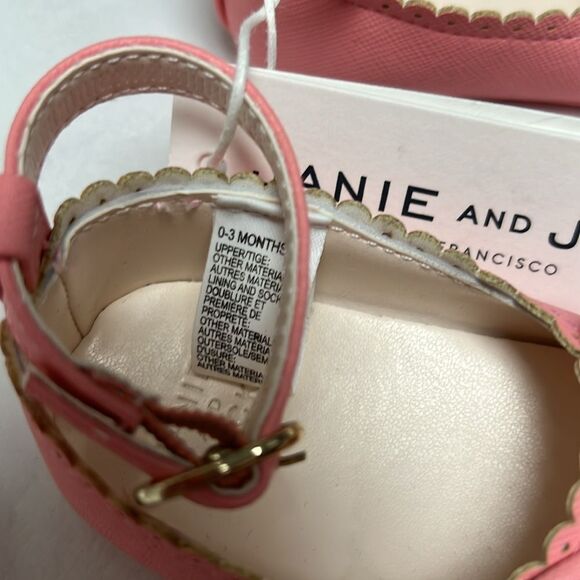 Janie and Jack 100049330 Newborn Ballet Pink Baby Bow Ballet Flat  size 0-3 m - Picture 3 of 7